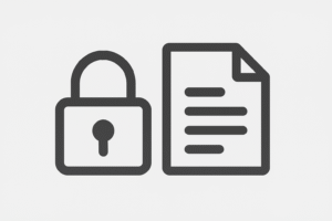 Lock and document icon showing Carnivore Ax terms of service and site rules.