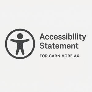 Accessibility icon showing Carnivore Ax commitment to easy access for all users.