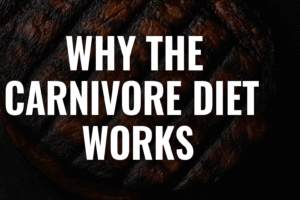 Image over steak with the text Why the carnivore diet works
